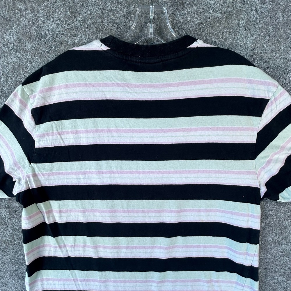 Guess Originals Crewneck T-Shirt Mens M White Black Striped Rogers Short Sleeve - Picture 11 of 16